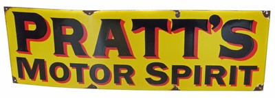 Lot 25 - Pratt's motor spirit enamel sign