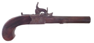 Lot 33 - Percussion boxlock pistol by Higham Warrington