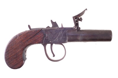 Lot 34 - Flintlock boxlock pocket pistol by Bolton Wigan