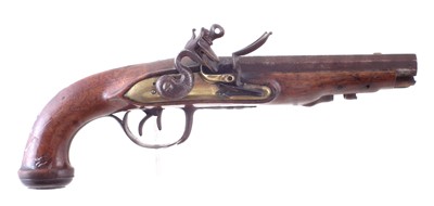 Lot 36 - Continental double barrel flintlock pistol