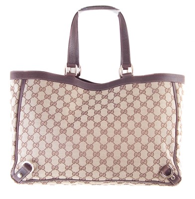 Lot 60 - A Gucci canvas Abbey tote handbag