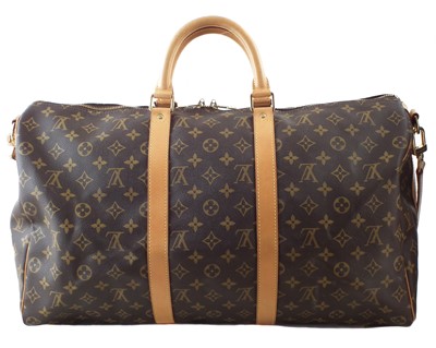 Lot 92 - A Louis Vuitton monogram Keepall Bandoulière 50 luggage bag