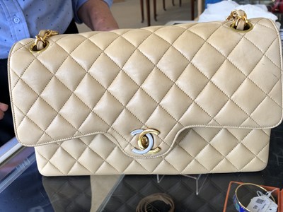 Lot 48 - A rare Chanel medium double flap handbag