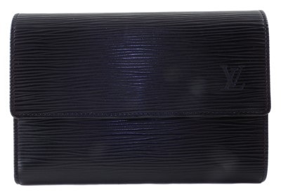 Lot 125 - A Louis Vuitton black Epi Porte-Tresor Etui Papier wallet