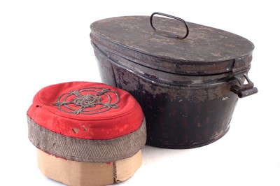 Lot 457 - Victorian British Army forage cap in case