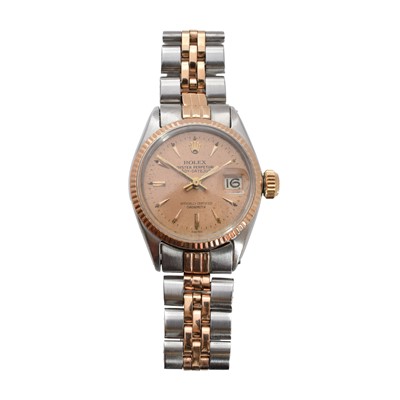 Lot 262 - A ladies steel and gold Rolex Oyster Perpetual Lady Datejust wristwatch