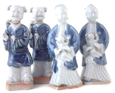 Lot 177 - Set of four Chinese export porcelain figures