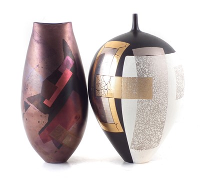 Lot 108 - Two studio pottery vases by Tony Laverick