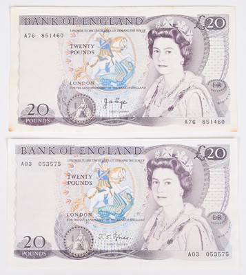 Lot 33 - Two Bank of England, Series "D" Pictorial Issue banknotes (2).