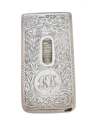 Lot 189 - An Edward VII silver card case