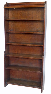Lot 157 - Light oak waterfall bookcase.