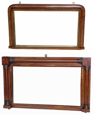 Lot 193 - Victorian Empire style overmantel mirror.