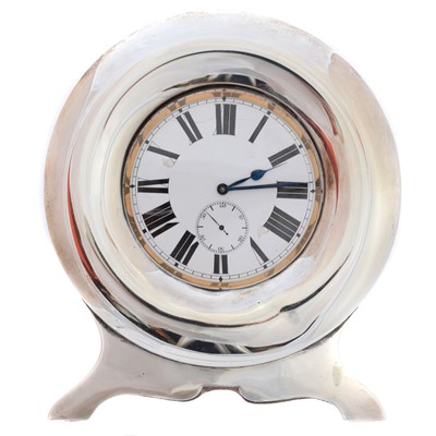 Lot 121 - A goliath pocket watch in silver fronted frame