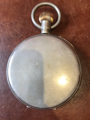 Lot 121 - A goliath pocket watch in silver fronted frame