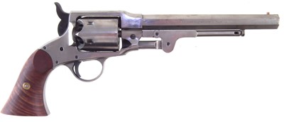 Lot 17 - Euro Arms Rogers and Spencer black powder revolver and accessories.