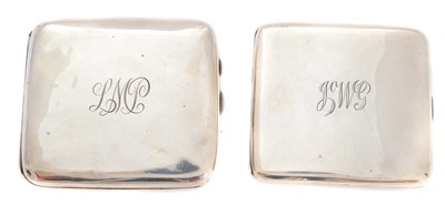 Lot 181 - Two early 20th century silver cigarette cases