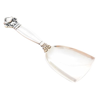 Lot 73 - A Georg Jensen Acorn Pattern caddy spoon