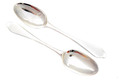 Lot 219 - A pair of Georgian silver dog-nose spoons