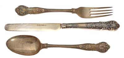 Lot 214 - A Victorian silver christening set