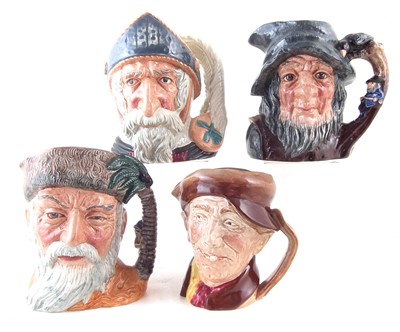 Lot 101 - Four large Royal Doulton toby jugs