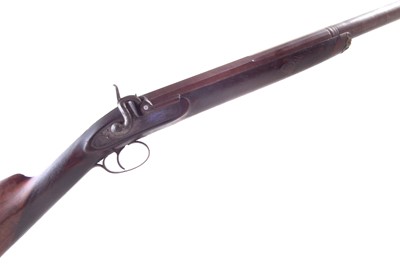 Lot 126 - English 8 bore percussion Pigeon Gun by Jackson of London