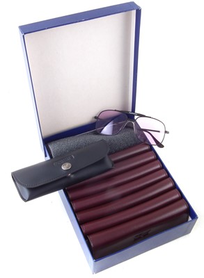 Lot 195 - Randolph Engineering shooting glasses with seven pairs of lenses