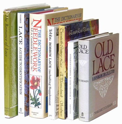Lot 56 - Seven Modern Reference Books  on the subject of  Lace, Bobbin Lace & Needlework