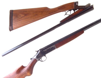 Lot 87 - Two Shotguns, Harrington and Richardson single barrel and a folding side by side by Bernardelli