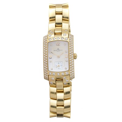 Lot 257 - An 18ct gold diamond Baume & Mercier 'Hampton Classic' watch