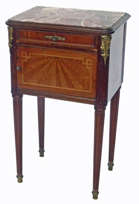 Lot 327 - 19th-century French bedside cabinet