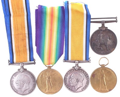 Lot 202 - Two WWI Medal groups and one other