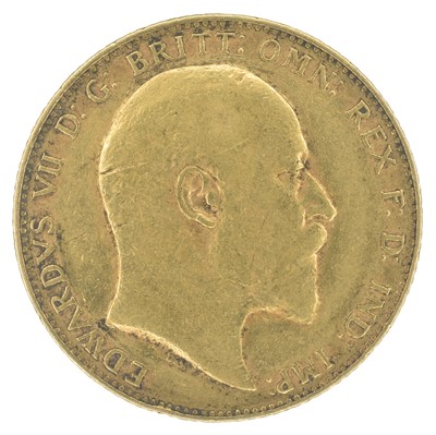 Lot 77 - King Edward VII, Sovereign, 1907 and Queen Victoria, Crown, 1897 LXI (2).