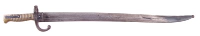 Lot 380 - French Chassepot Mle. 1866 bayonet and scabbard