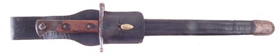 Lot 381 - Italian M.1891 Carcarno bayonet with frog and scabbard