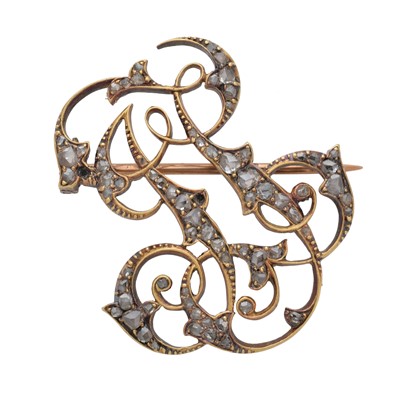 Lot 54 - A late 19th century diamond brooch