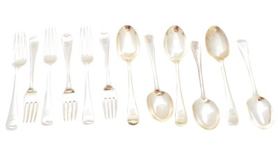 Lot 187 - A George V silver part service