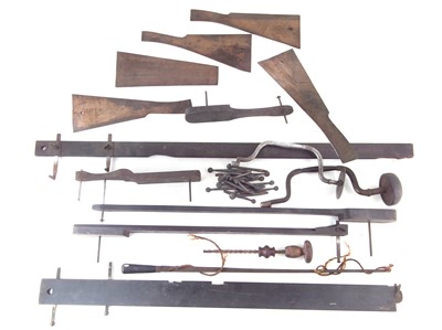 Lot 156 - Collection of shotgun / rifle stock maker's jigs