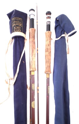 Lot 298 - Two Hardy Jet fishing rods, and six other rods