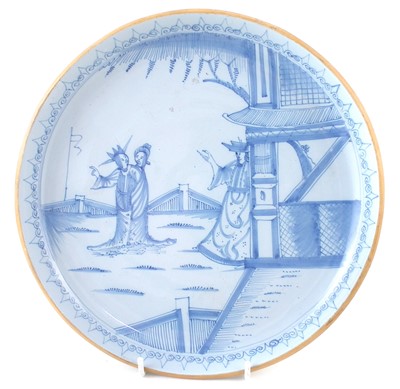 Lot 253 - Delft saucer shaped dish circa 1760