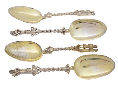 Lot 175 - Four Dutch silver gilt apostle spoons