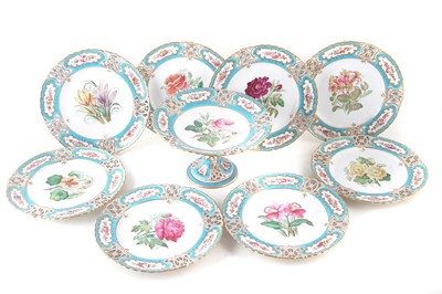 Lot 266 - English porcelain dessert service