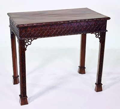 Lot 370 - Late 19th-century mahogany Chinese Chippendale design side table