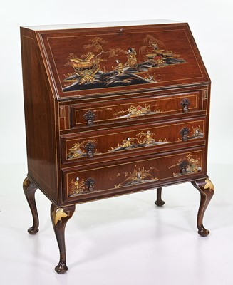 Lot 398 - Edwardian mahogany bureau