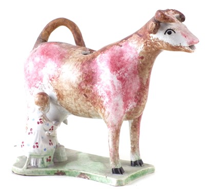 Lot 276 - Staffordshire pearlware cow creamer