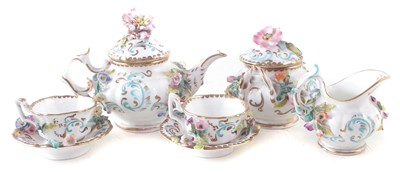 Lot 277 - English porcelain miniature teaset