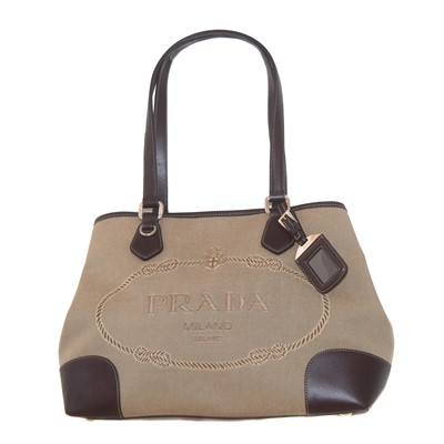 Lot 34 - A Prada Jaquard Logo Tote bag