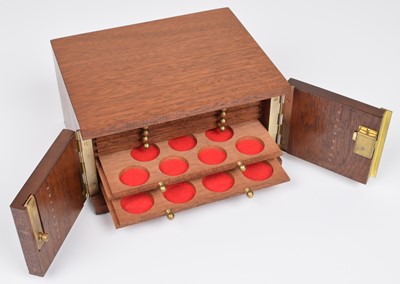Lot 3 - Peter Nichols Annulet Classic mahogany coin cabinet.