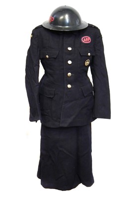 Lot 454 - WWII Lady's ARP uniform and a 1955 Tank Crew tunic