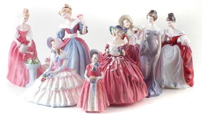 Lot 109 - Eight Royal Doulton figures