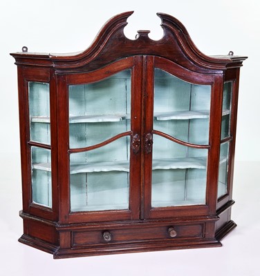 Lot 325 - Late 19th-century Dutch oak wall hanging cabinet
